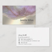 Chic Lavendel agode Geode berufliche Goldfolie Visitenkarte (Vorne/Hinten)