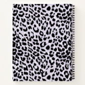 Chic Lavendel und Black Animal Print mit Monogram Notizblock (Rückseite)