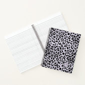 Chic Lavendel und Black Animal Print mit Monogram Notizblock (Innenseite)