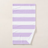 Chic Lavendel und White Stripes Badetuch Set (Handtuch)