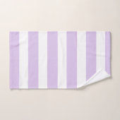 Chic Lavendel und White Stripes Badetuch Set (Handtuch)