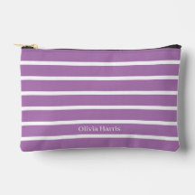 Chic Lavendel & White Strip Travel & Make up Bag
