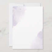 Chic Lavender Aquarellsteine, Monogram Wedding Einladung (Rückseite)