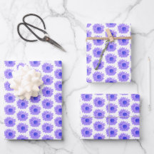 Chic Lavender Blume Wrapping Paper Sheets
