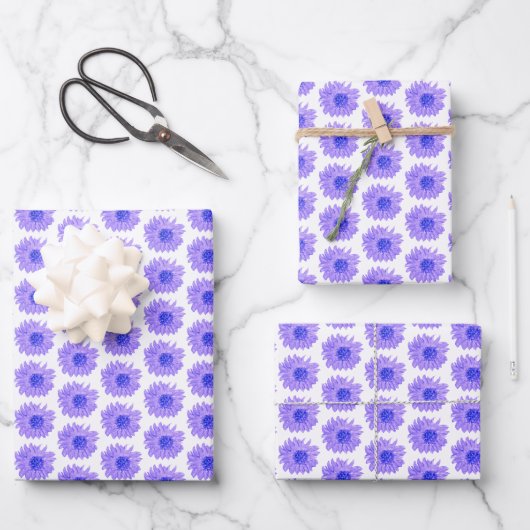 Chic Lavender Blume Wrapping Paper Sheets Geschenkpapier Set (Vorderseite)