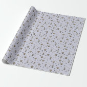 Chic Lavender Buzzing Royal Queen Bee & Gold Crown Geschenkpapier (Ungerollt)