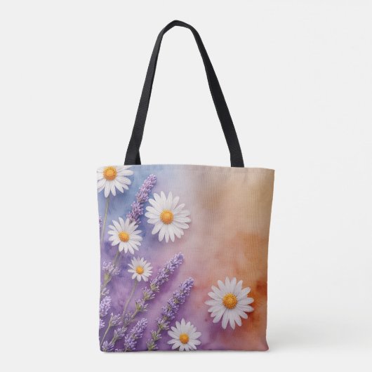 Chic Lavender & Daisy Carryall Tasche (Rückseite)