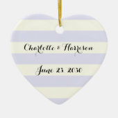 Chic lavender Elfenbein-Schriftzeichen Weihnachten Keramik Ornament (Vorne)