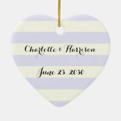 Chic lavender Elfenbein-Schriftzeichen Weihnachten Keramik Ornament (Hinten)