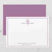 Chic Lavender Frame - Blume und Hoffnung Personali Mitteilungskarte (Vorne/Hinten)