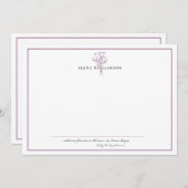 Chic Lavender Frame - Blume und Hoffnung Personali Mitteilungskarte (Vorne/Hinten)