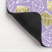 Chic Lavender Gold Diamonds Weihnachten Mousepad (Ecke)