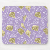 Chic Lavender Gold Diamonds Weihnachten Mousepad (Vorne)