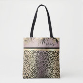 Chic Lavender Gold Leopard Safari Tasche (Vorderseite)