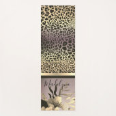 Chic Lavender Gold Leopard Safari Yogamatte (Vorderseite)