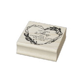 Chic Lavender Heart Married Couple Return Address Gummistempel (Stempel)