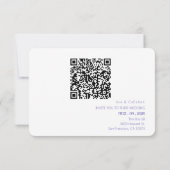 Chic Lavender Liebe Moderne Lila Hochzeit RSVP Karte (Rückseite)