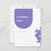 Chic Lavender Liebe Moderne Lila Hochzeit RSVP Karte (Vorderseite)