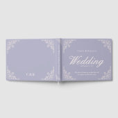 Chic Lavender Lila Elegante Wedding Guest Book Gästebuch (Voll)