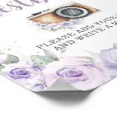 Chic Lavender Lila Floral Quinceañera Gästebuch (Ecke)