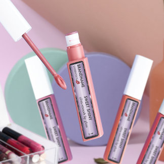 Chic Lavender Lila Foil Lip Gloss Glitterie Etiketten