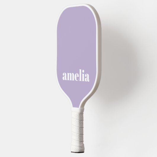Chic Lavender Lila Monogram Pickleball Schläger (Links)
