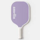 Chic Lavender Lila Monogram Pickleball Schläger (Vorderseite)