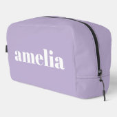 Chic Lavender Lila Monogram Waschbeutel (Rechte Ecke)