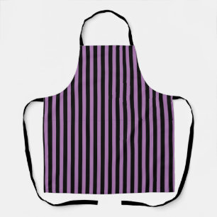 Chic Lavender Lila und schwarze vertikale Streifen Schürze