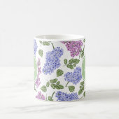 Chic Lavender Lilac Floral Pastell Green Monogram Kaffeetasse (Mittel)