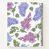 Chic Lavender Lilac Floral Pastell Green Monogram Notizblock (Rückseite)