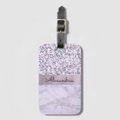 Chic Lavender Marble Gepäckanhänger (Vorderseite Vertikal)
