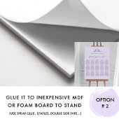 Chic Lavender Monogram Seating Chart Sign Poster