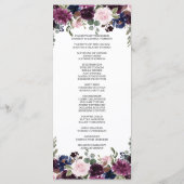 Chic Lavender Navy Blue Floral Bloom Programm (Rückseite)
