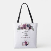 Chic Lavender Navy Blue Floral Mutter der Braut Tasche (Rückseite)