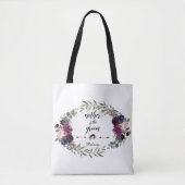 Chic Lavender Navy Blue Floral Mutter des Bräutiga Tasche (Vorderseite)