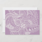 Chic Lavender Paisley wird meine Bridesmaid sein Einladung (Rückseite)