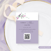 Chic Lavender Pastel Floral UAWG Online, QR Code Begleitkarte