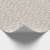 Chic Lavender Print Wrapping Paper Roll Geschenkpapier (Ecke)