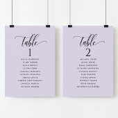 Chic Lavender Sitzplan Cards mit Gästennamen