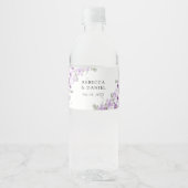 Chic Lavender Wedding Water Flasche Label Wasserflaschenetikett (Vorderseite)