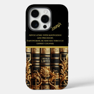 Chic Law Books, die das Know-how von Unternehmen r iPhone 16 Pro Hülle