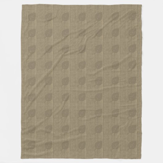 Chic Leaf Muster Fall Beige Brown Blanket Fleecedecke (Vorderseite)