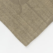 Chic Leaf Muster Fall Beige Brown Blanket Fleecedecke (Ecke)