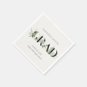 Chic Leafy Fern Succulent Green Foliage Abschluss Serviette (Ecke)