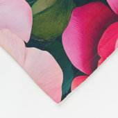 Chic lebendiges Rosenmuster Fleecedecke (Ecke)