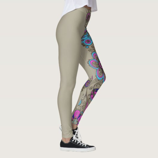 Chic - Leggings-Blumen/Blumen Leggings (Rechts)