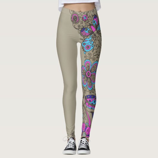 Chic - Leggings Blumen / Florales (Vorderseite)