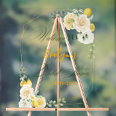 Chic Lemon Blues Brautparty Willkommen Acrylschild (Neutral)