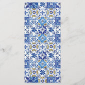 Chic Lemon Blumengrün Hochzeitsmenü Programm (Rückseite)